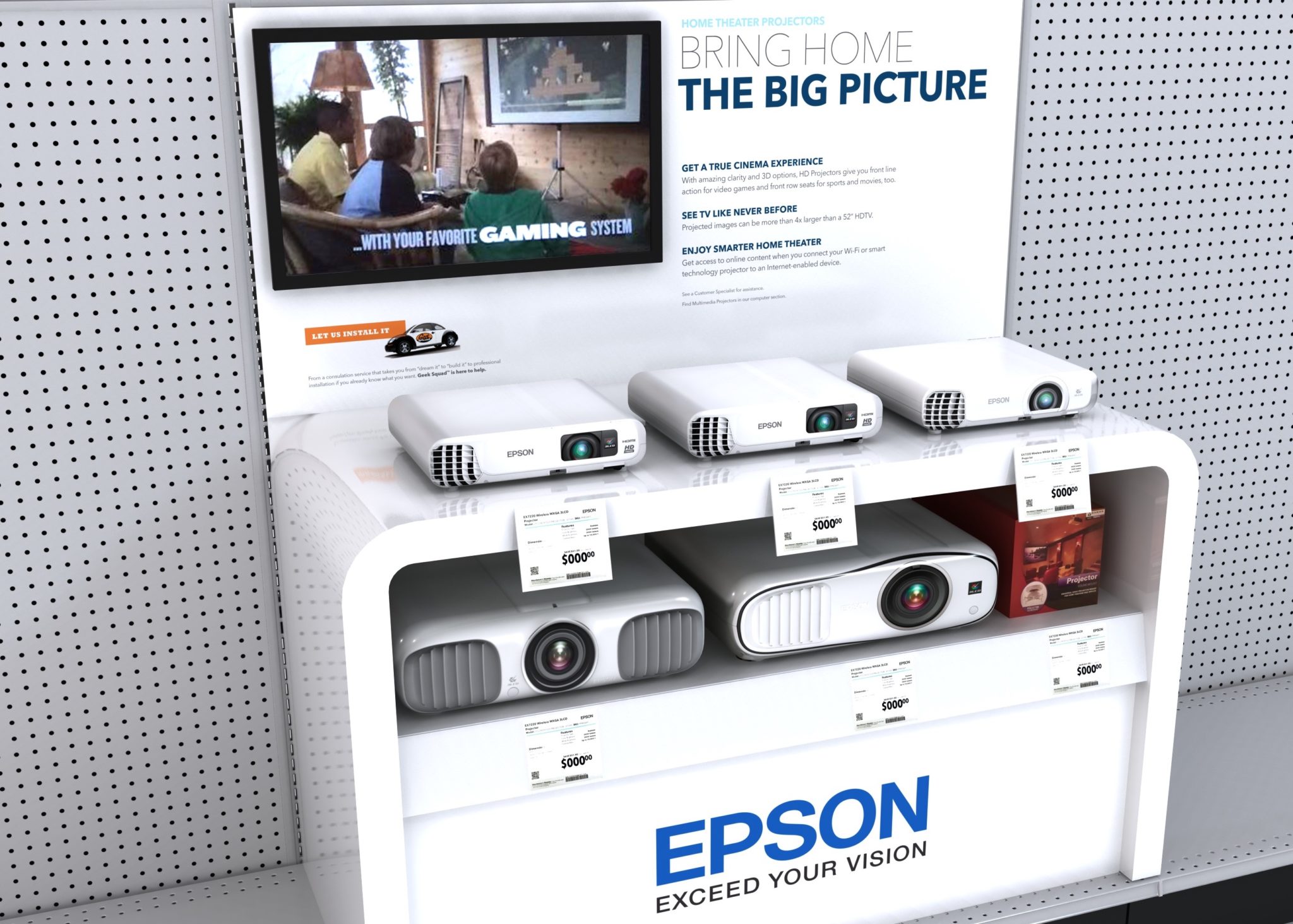 Epson Retail Display with Digital Signage