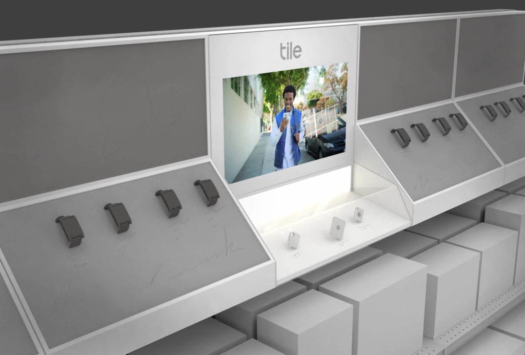 Tile Retail Display With Digital Signage